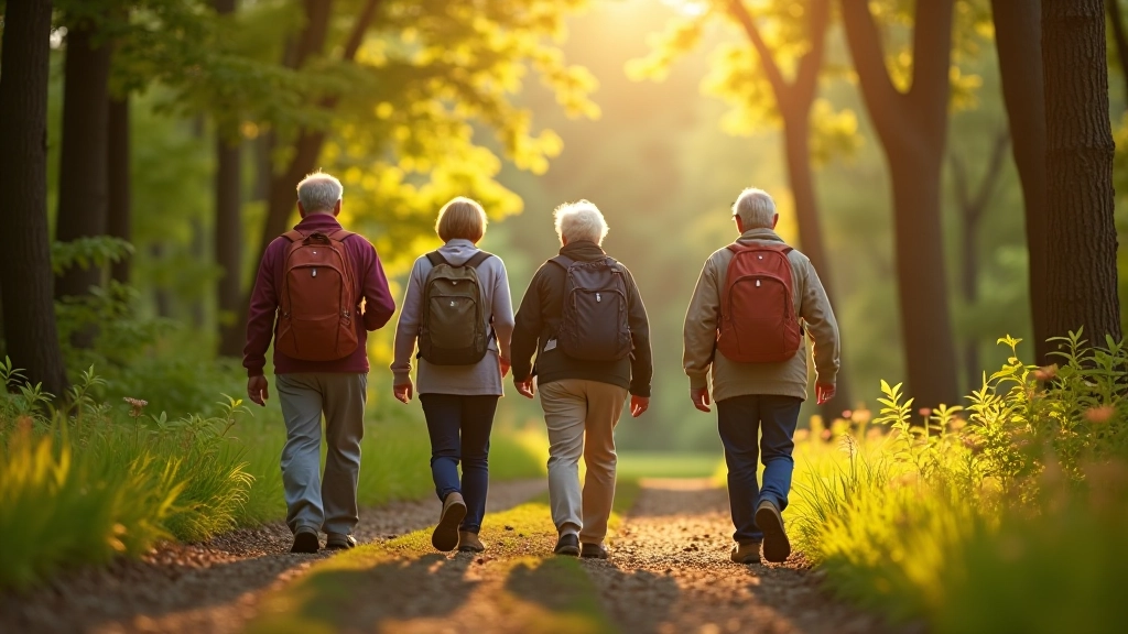 Senioru grupa kopā pārgājienā Trikātas takā